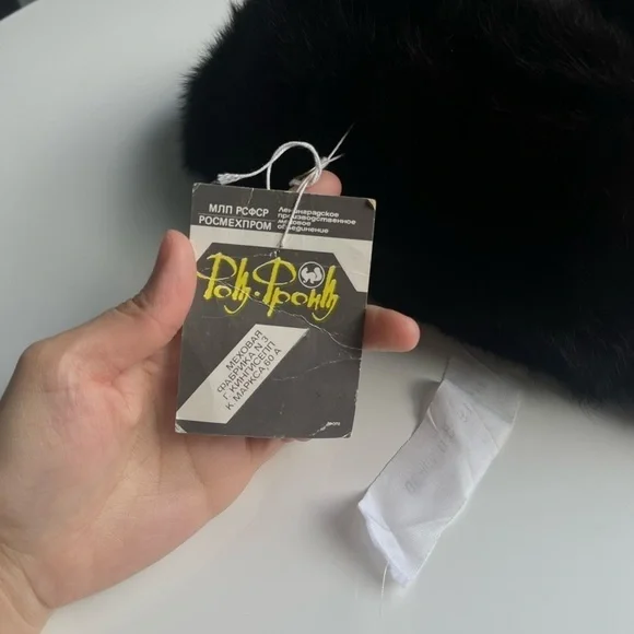 Vintage 60s Russian Mink Fur Ushanka Winter Hat - Picture 11 of 13